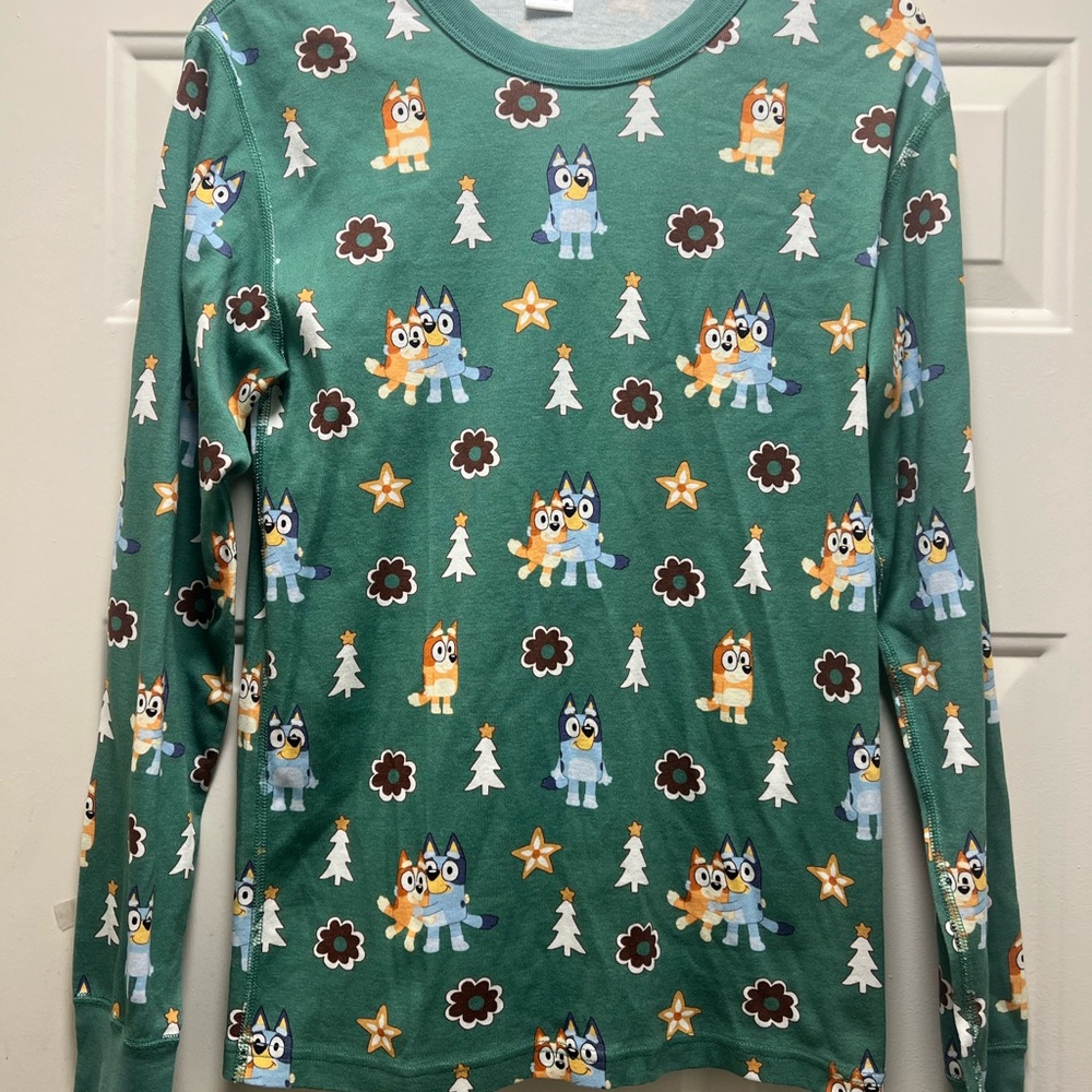 Hanna Anderson BLUEY Pants Top Pajama Set organic Cotton Whimsical Graphics S - Picture 2 of 5